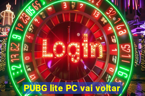 PUBG lite PC vai voltar